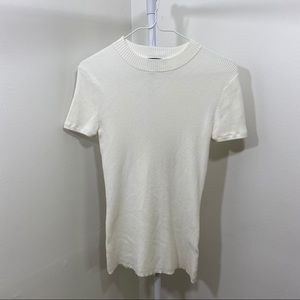 RW&CO White Ribbed Knit